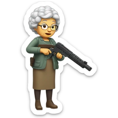 Grandma with gun sticker