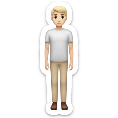 Person with excellent posture standing tall and straight sticker