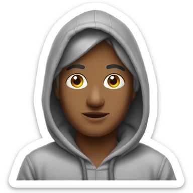 realistic grey hoodie sticker
