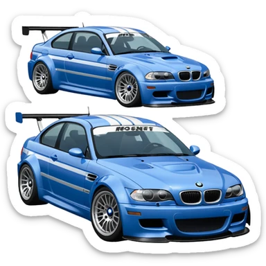 BMW M3 GT R E46 NEED FOR SPEED MOST WANTED'TAKI MAVI GÜMÜŞ  sticker