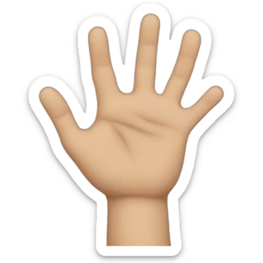 Mano con tres dedos arriba sticker