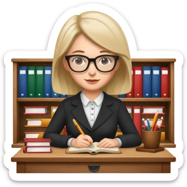 librarian at desk sticker