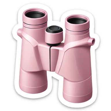Light pink binoculars facing to the side  sticker
