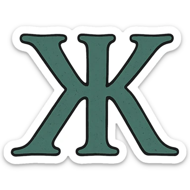 Ж in the style of the provided example sticker