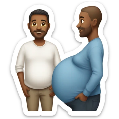 Pregnant man sticker
