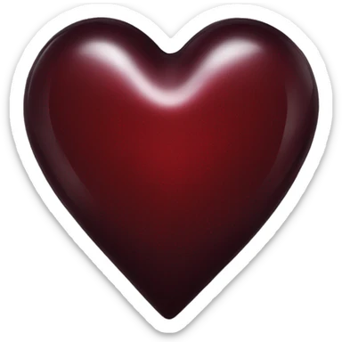 dark red glass heart sticker
