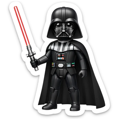 Darth Vader with lightsaber sticker