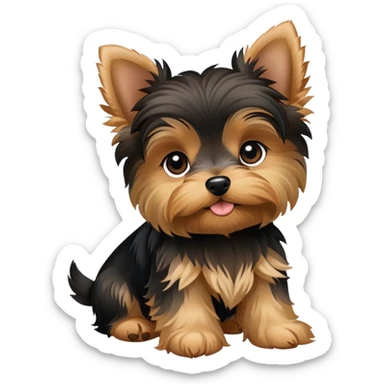 yorkie puppy sticker