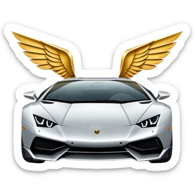 A Lamborghini but with wings sticker