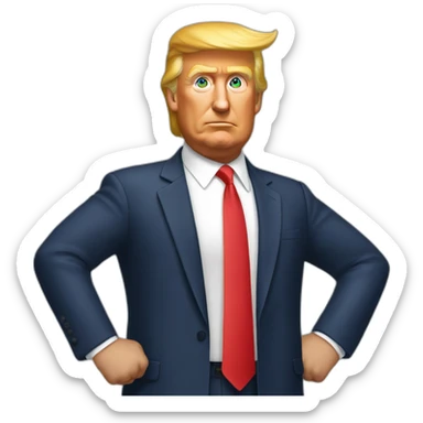trump-holding-his-sausage sticker