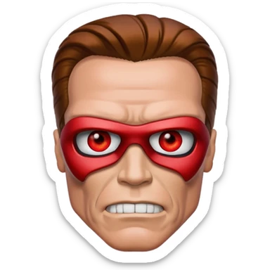 Red eyed Terminator Arnold Schwarzenegger sticker