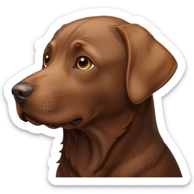 Please make a brown lab one side profile: 🐕 sticker