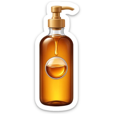 Brown tanning oil sticker