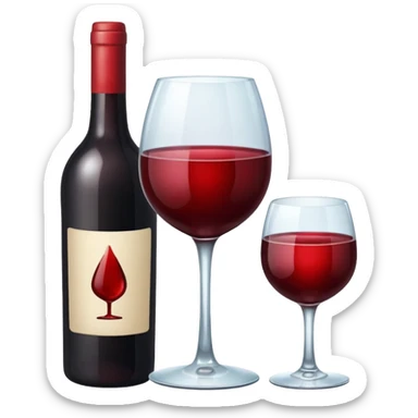 A bottle of wine sticker