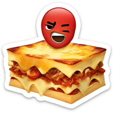 Punching a lasagne sticker