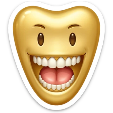 gold tooth no face sticker