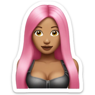 nicki minaj with pink hair sticker