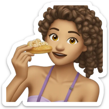 zendaya eating gnocchis sticker