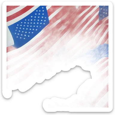 American flag replace red stripes with blue stripes sticker