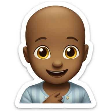 Baby saying yay sticker