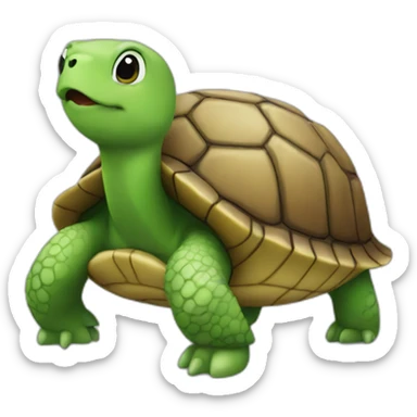 A turtle in japan sticker