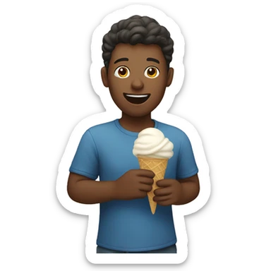 someone eating ice cream  sticker