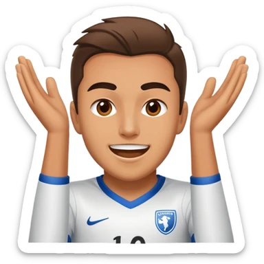 Karil kaprisov celebrating a goal sticker