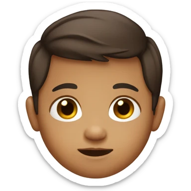 Tan baby boy with straight dark brown hair  sticker