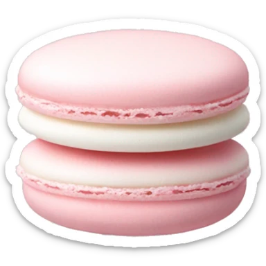Soft pink white macaron sticker