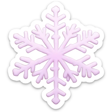 Light pink snowflake sticker