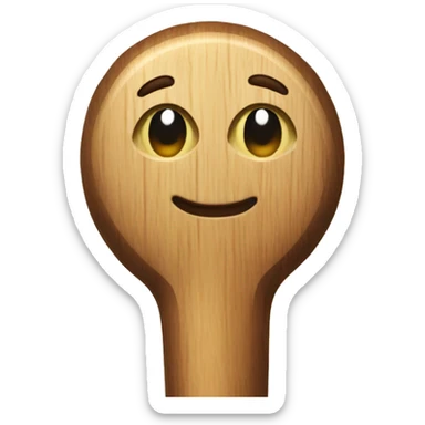 Wooden stick sticker