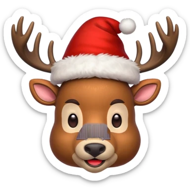a christmas deer sticker