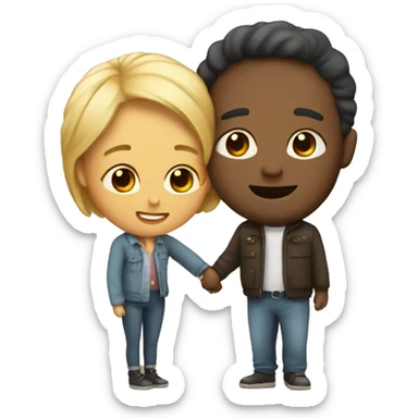 two people in love sticker