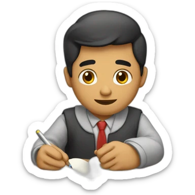 Mellizos estudiando sticker