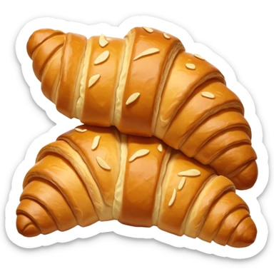 croissant font U sticker