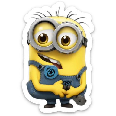 minion happy jupes sticker