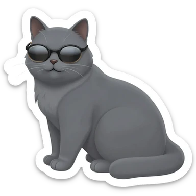 Cat wearing sunglasses sticker