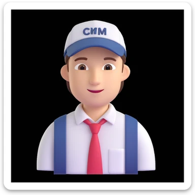 young CEO in a casual cap and shirt, millennial vibe, friendly and approachable sticker