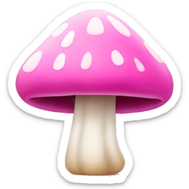 Pink mushroom  sticker