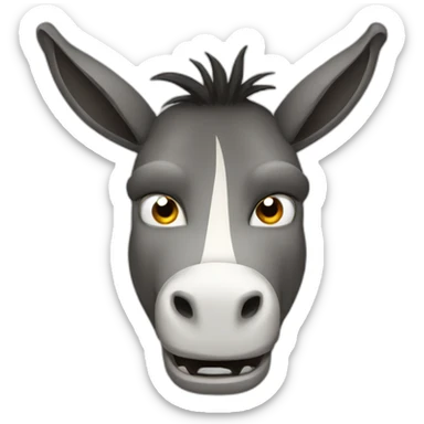 angry donkey sticker