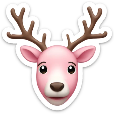 Light pink reindeer  sticker