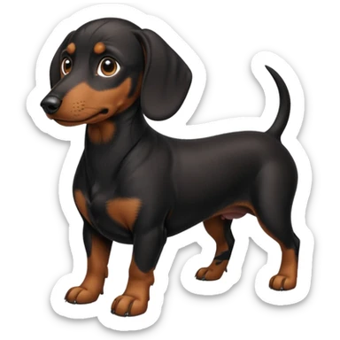 black Dachshund sticker