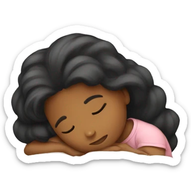 Girl sleeping sticker
