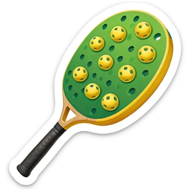 A colorful pickleball sticker