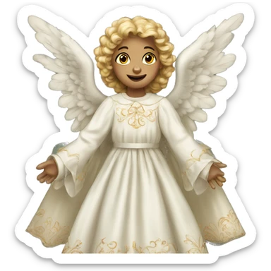 Victorian Christmas Angel sticker