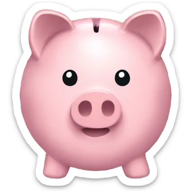 piggy bank with lots of coins sticker