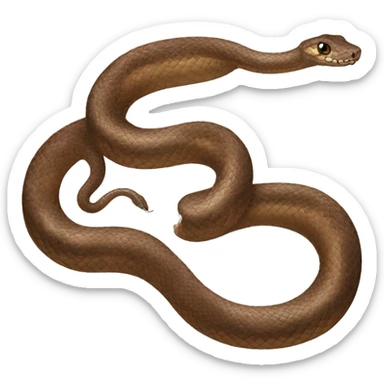 Brown big snake sticker