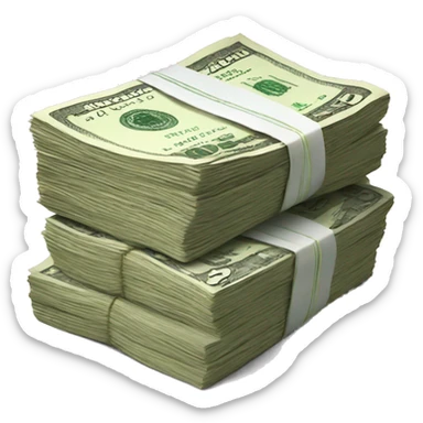 Stack of cash sticker