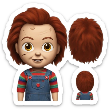 Chucky doll from childs play sticker