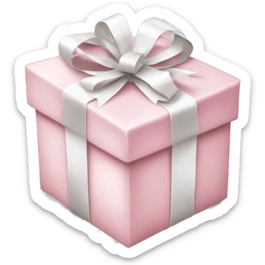 Light pink Christmas gifts under a white Christmas tree  sticker